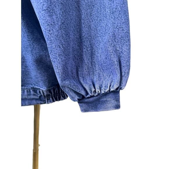 Vintage Embroidered Denim Jean Jacket Boho Chic Whimsical Artisnal Streetwear - Picture 11 of 15